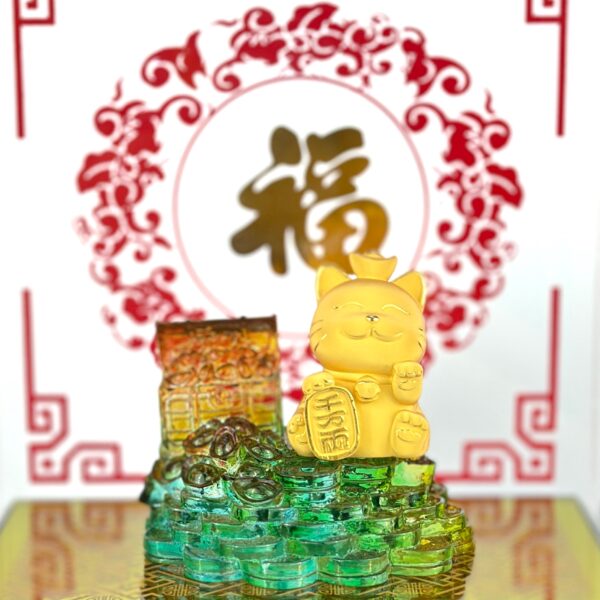 "金元寶招財貓" 足金擺件 The maneki-neko