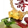 “孖壽桃” 足金擺件