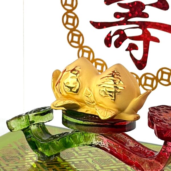 “孖壽桃” 足金擺件