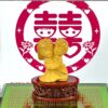 "抱得美人歸" 足金擺件